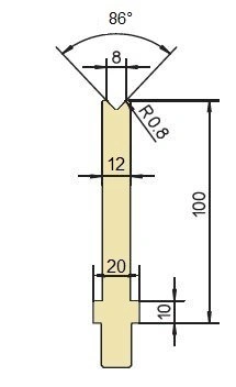 GWD-T008S/86°/R0,8