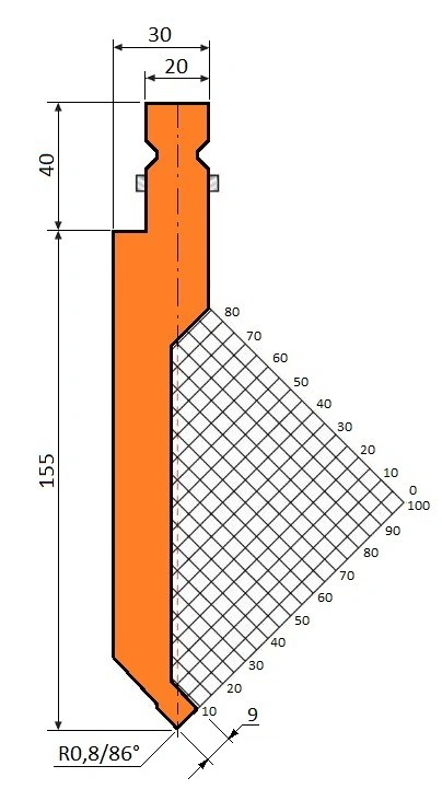 GWP-T1235/86°/R0,8/H155