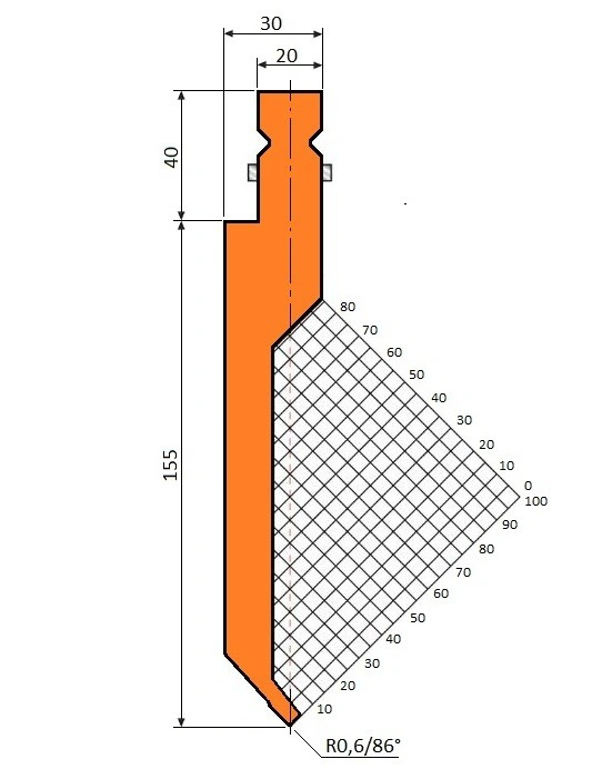 GWP-T1234/86°/R0,6/H155